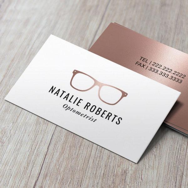 Optometrist Elegant Rose Gold Eye Glasses