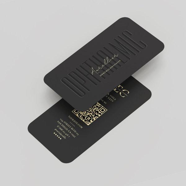 Optometrist Optician Monogram Black Gold Modern
