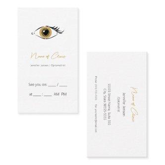 Optometry Eye Exam Gold Appointment Reminder