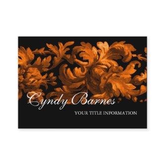 Orange and Black Acanthus Scroll