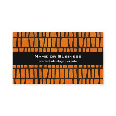 Orange and black african tribal pattern