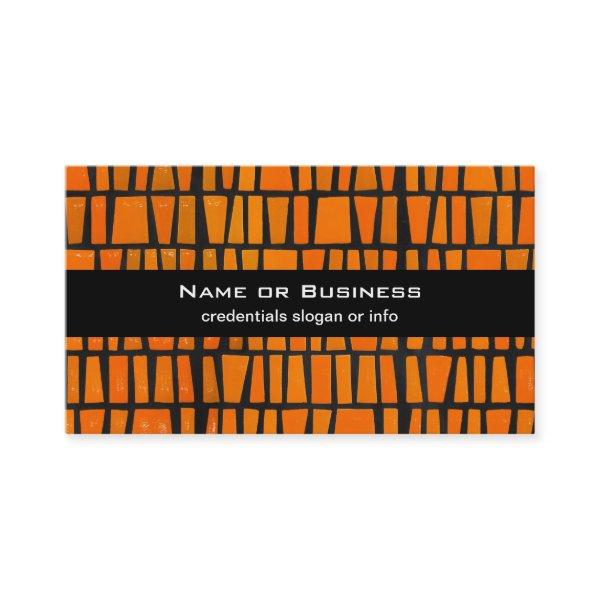 Orange and black african tribal pattern