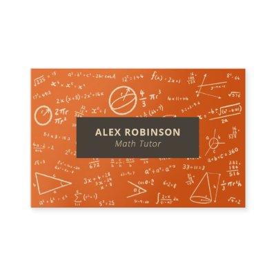 Orange and Black Math Tutor