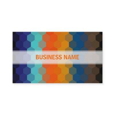 Orange and Blue Hexagon Seamless Pattern 2