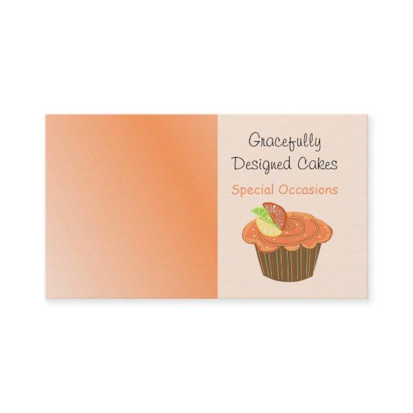 Orange and Brown Fruit Cupcake