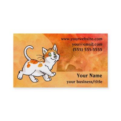 Orange and White Cat  -Fiery Orange