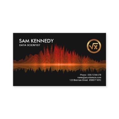 Orange Binary Graphic Wave Data Scientist