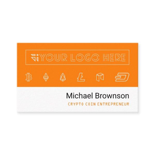 Orange Bitcoin Accepted Crypto Coin Entrepreneur