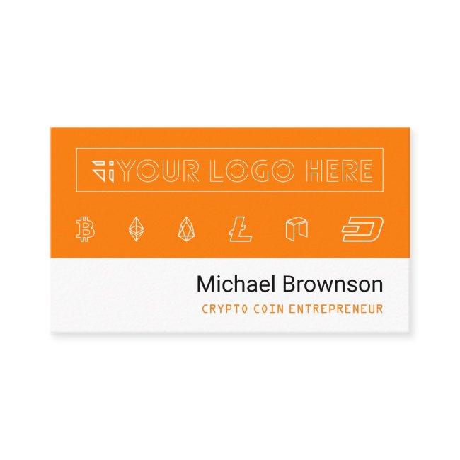 Orange Bitcoin Accepted Crypto Coin Entrepreneur