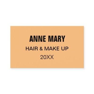 Orange Black Hair Makeup Salon Artist Spa Custom