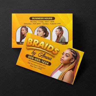 Orange Brown African Hair Braiding Braids Salon