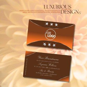 Orange Brown with Silver Decor Jewels and Logo