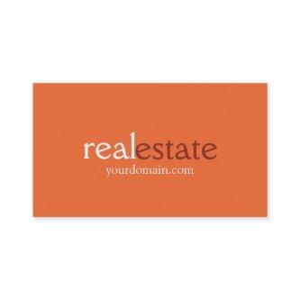 Orange Browny Real Estate Agent