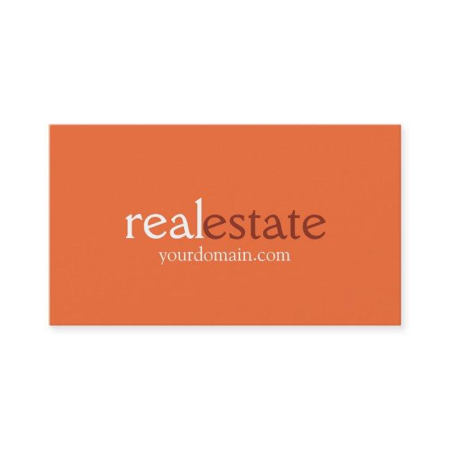 Orange Browny Real Estate Agent