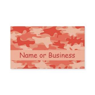Orange Camo Camouflage Name Personalized