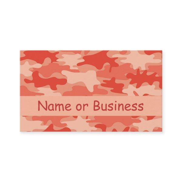 Orange Camo Camouflage Name Personalized