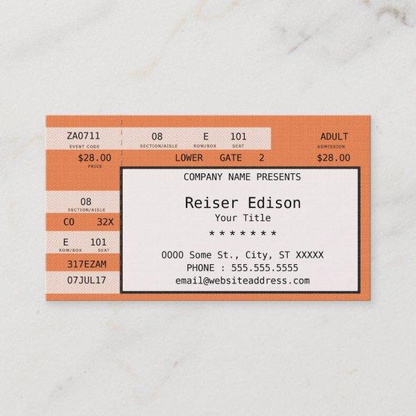 orange concert ticket