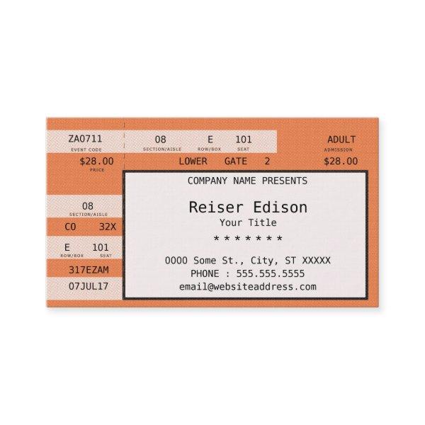 orange concert ticket