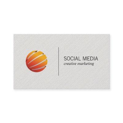 Orange Corporate Stylized Globe Logo