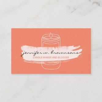 Orange elegant simple soy candle