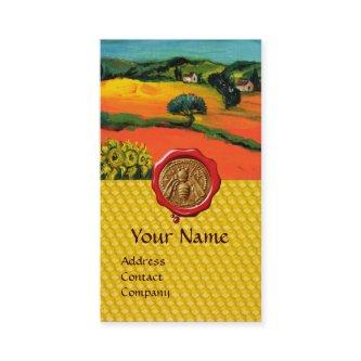 ORANGE FIELDS, HONEY BEE RED WAX SEAL ,BEEKEEPER