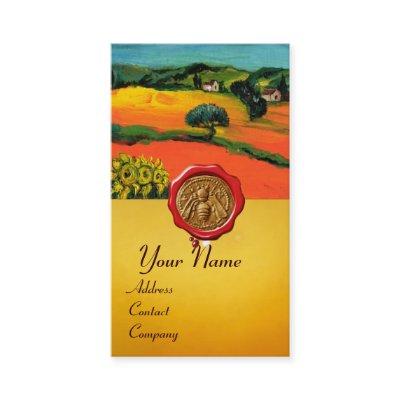ORANGE FIELDS, HONEY BEE RED WAX SEAL ,BEEKEEPER