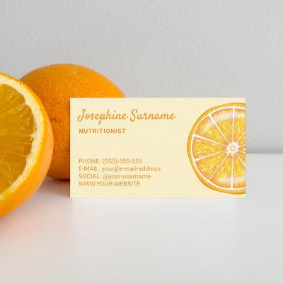 Orange Fruit Slice Nutritionist Dietician Yellow