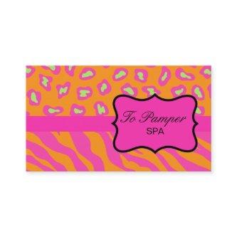 Orange & Fuchsia Pink Zebra & Cheetah Skin Custom