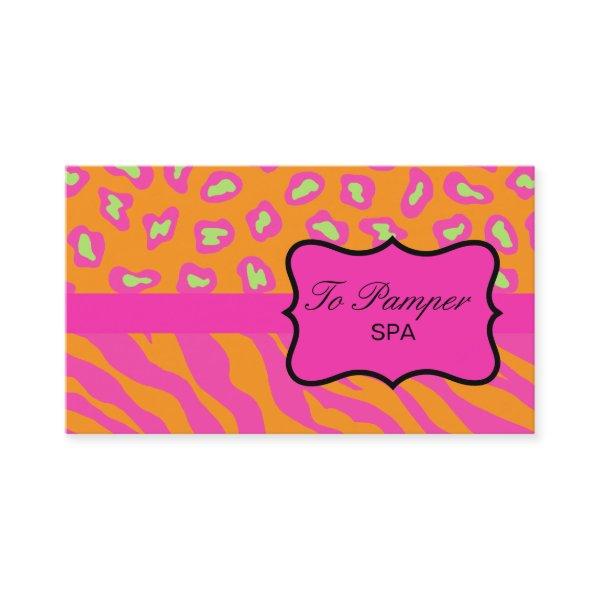 Orange & Fuchsia Pink Zebra & Cheetah Skin Custom