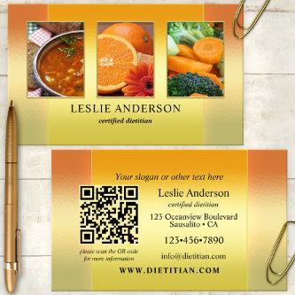 Orange Gold Photos Dietitian Nutritionist QR Code