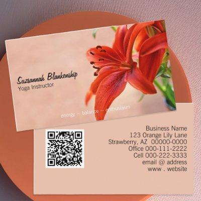 Orange Lily Photo Yoga Instructor QR Code