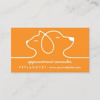 Orange Line Logo Cat Dog Pet Appointment