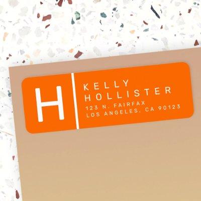 Orange | Modern Return Address Label