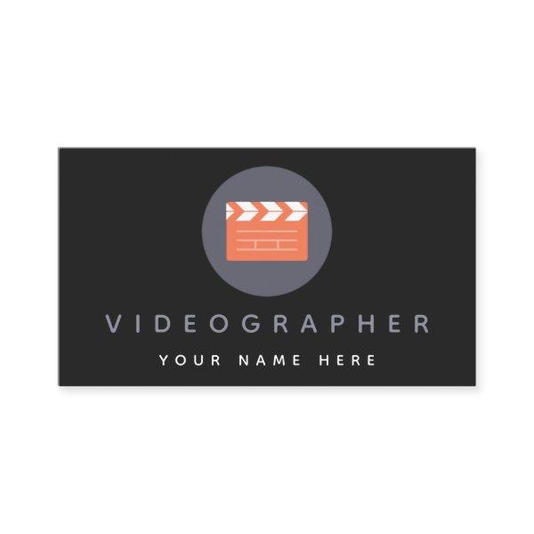 Orange Movie Clapper Board Videographer Film Slate