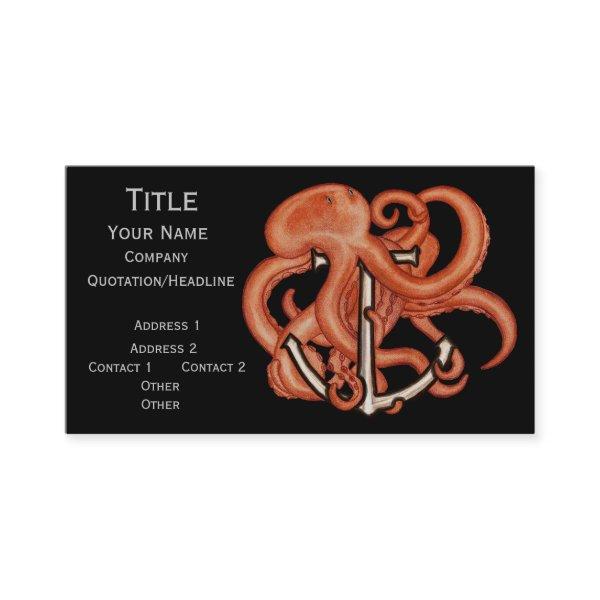 Orange Octopus Over Anchor