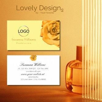 Orange Rose on Plain Peach White with Logo Simple