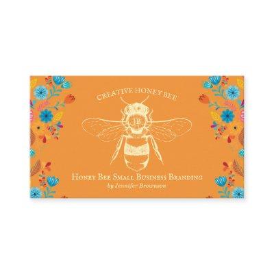 Orange Rustic Style Honey Bee Apiary Farm