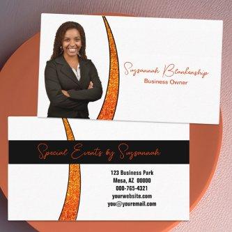 Orange Sliver of Faux Glitter Professional Photo