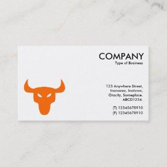 Orange Steer Symbol - White