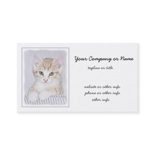 Orange Tabby Kitten Painting - Original Cat Art