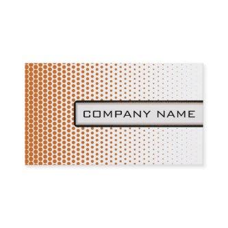 Orange Techno Dots Elegant Modern White