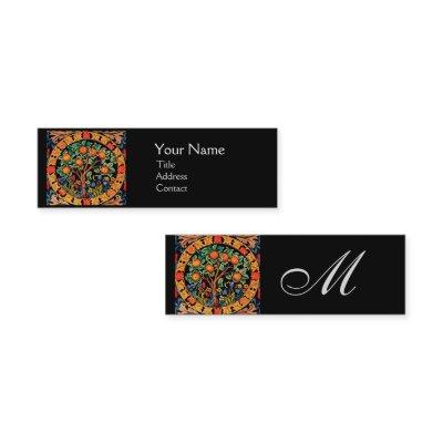 ORANGE TREE ,GREEN LEAVES,FLOWERS Floral Monogram Mini