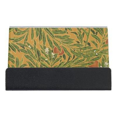 Orange Tree Vintage Wallpaper Pattern Art Nouveau Desk  Holder