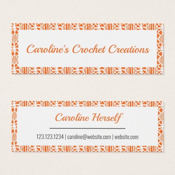 Orange & White Crochet Lace Pattern