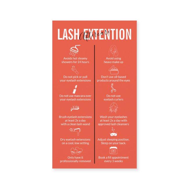 Orange White Icon Makeup Lash Extension Aftercare