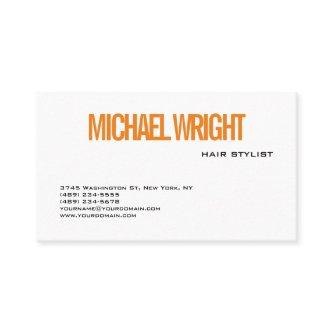 Orange White Modern Plain Simple Minimalist Bold