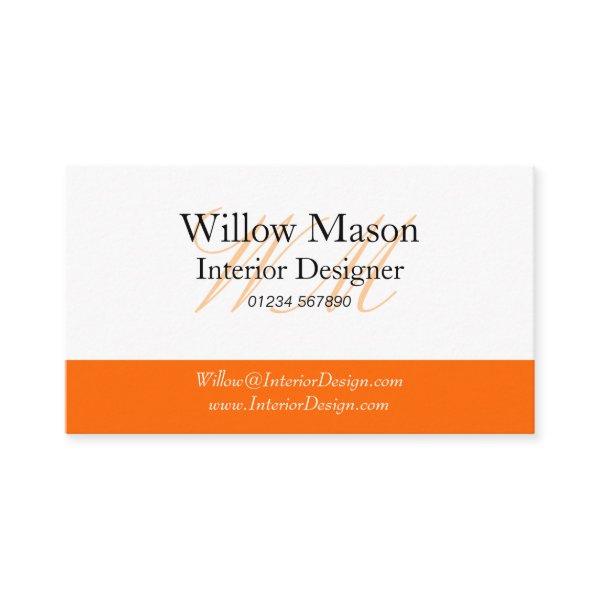 Orange & White Monogram