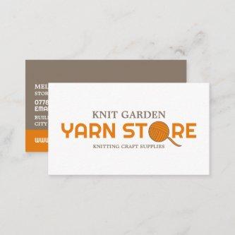 Orange Yarn Store Logo, Knitting Store, Yarn Store