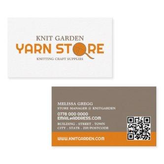 Orange Yarn Store Logo, Knitting Store, Yarn Store