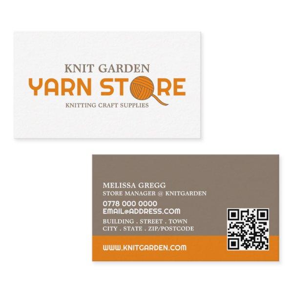 Orange Yarn Store Logo, Knitting Store, Yarn Store